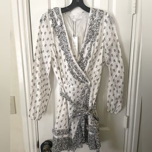 Veronica beard Kierra dress white multi color